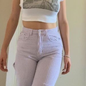Women’s High rise Lavender Corduroy Cargo Pants